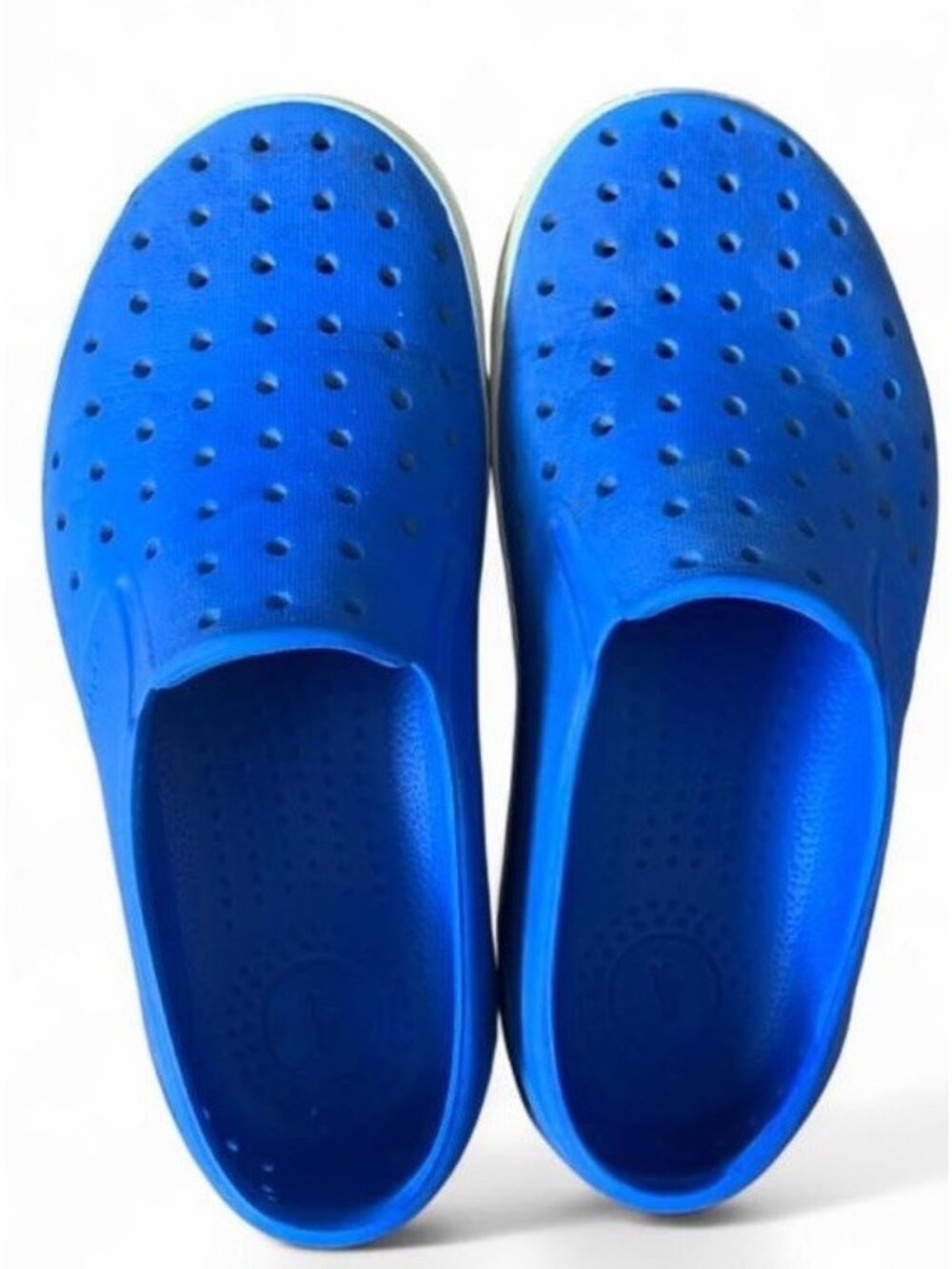 Native Boys Kids Blue Slip-On Casual Rubber Low Top Shoes Sz 13
